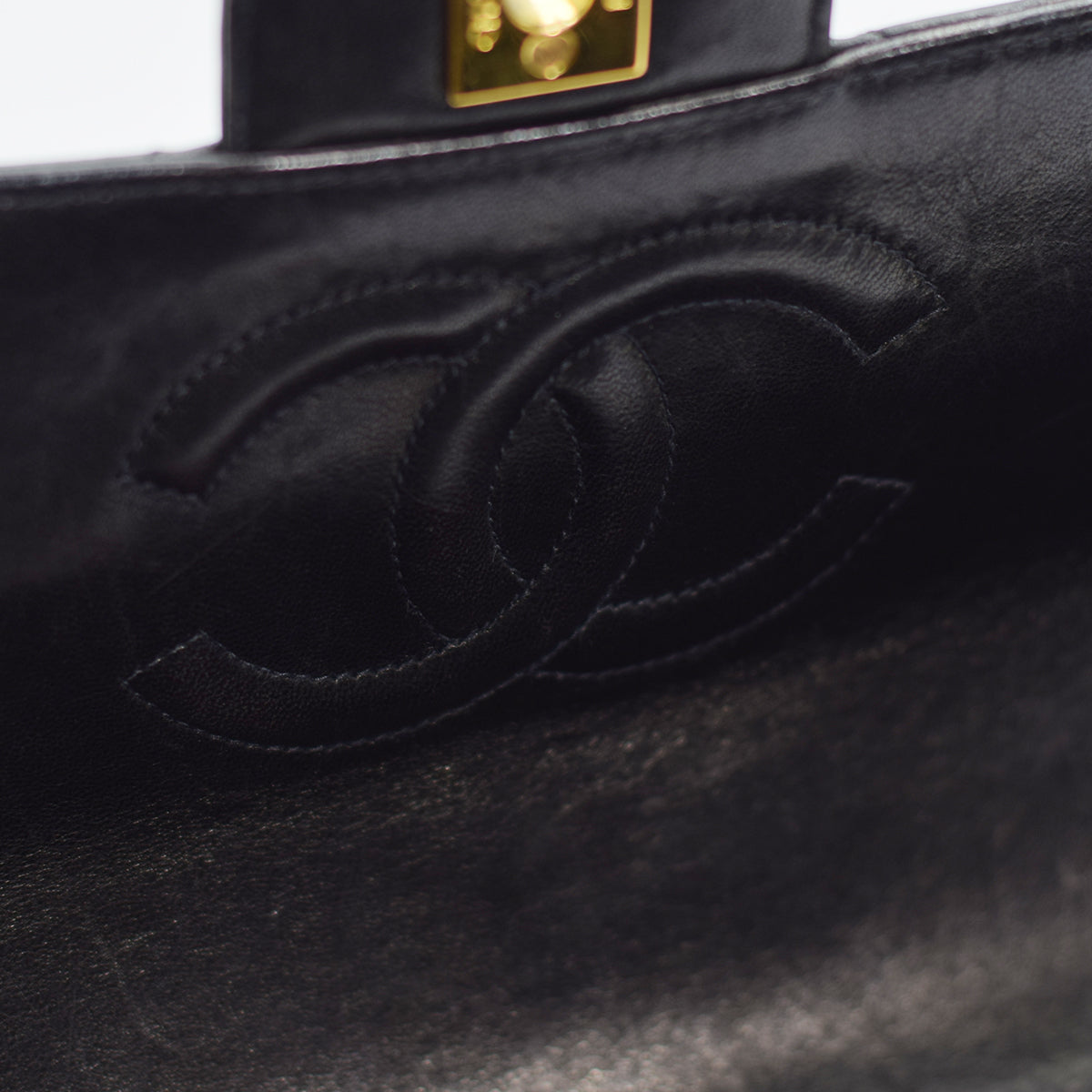 Chanel Kelly Parent and Child Flap Bag Set Black Lambskin with Gold Hardware image 2