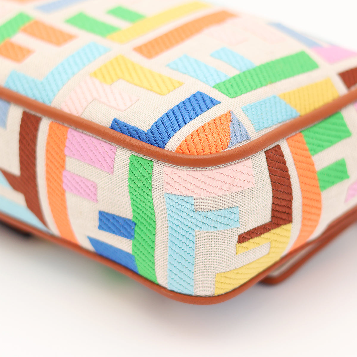 Fendi Baguette Zucca Embriodered Canvas Bag Baguette