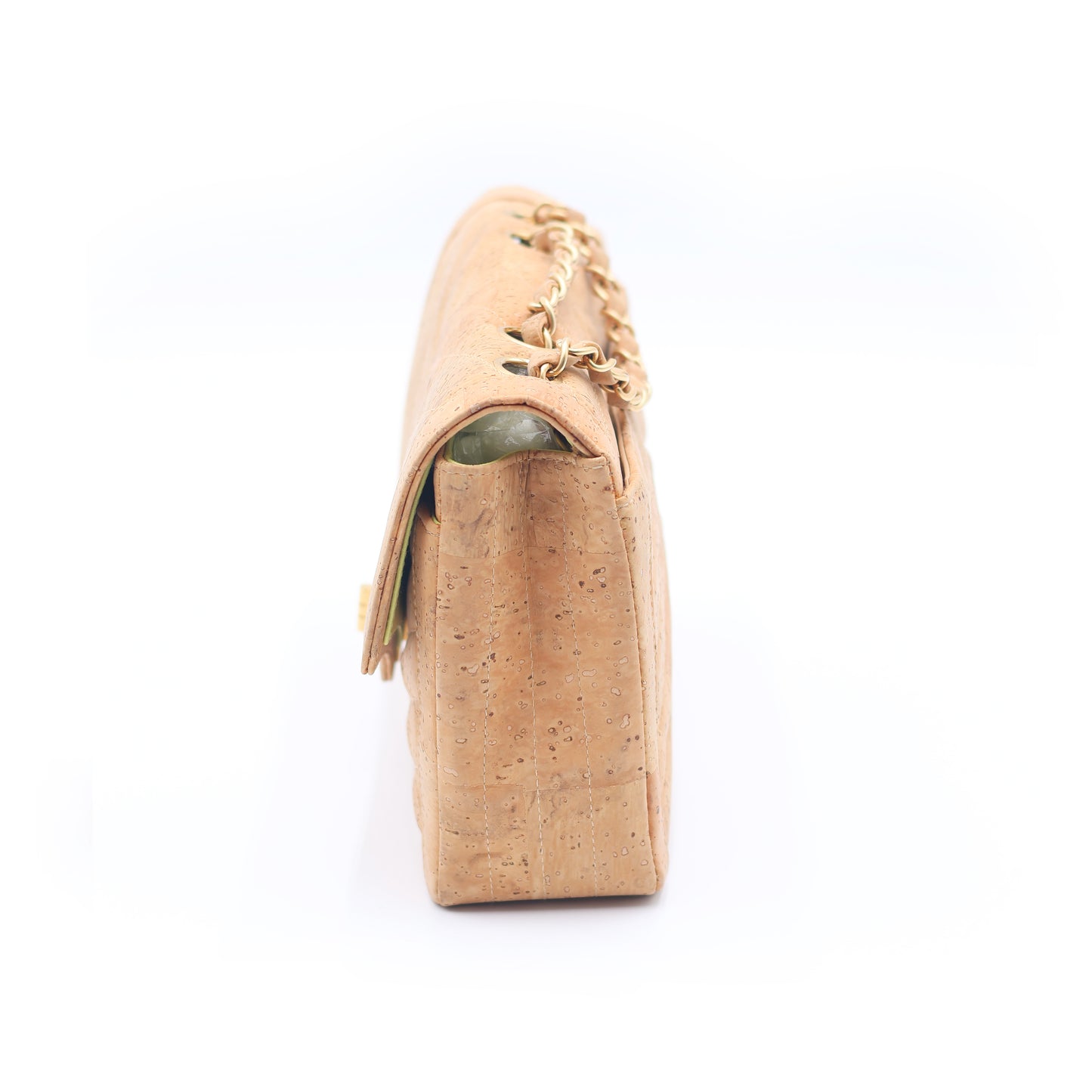 Chanel Cork Leather Single Flap Bag