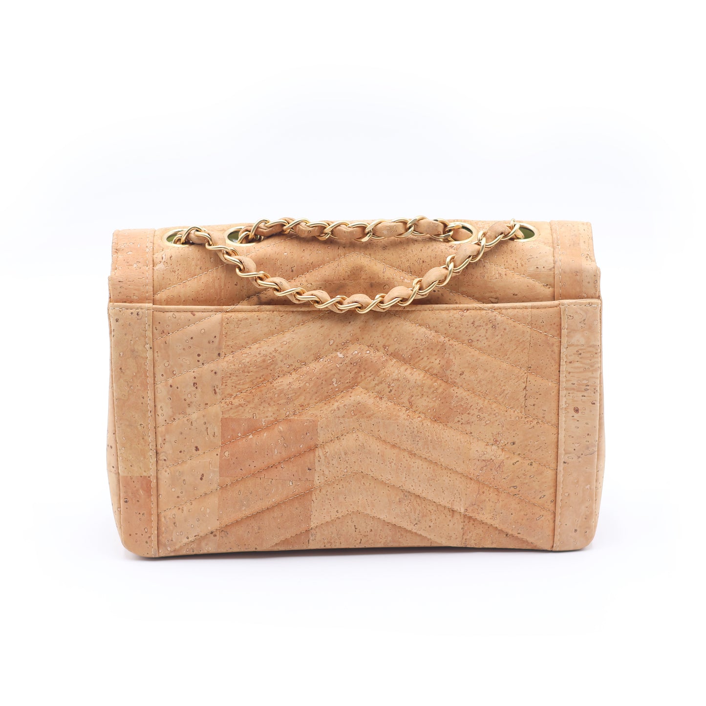 Chanel Cork Leather Single Flap Bag
