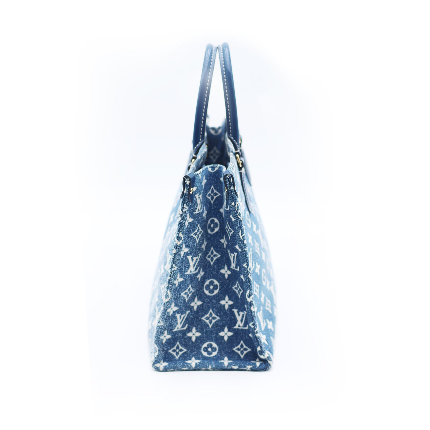 Louis Vuitton Monogram Jacquard Denim On The Go MM Bleu